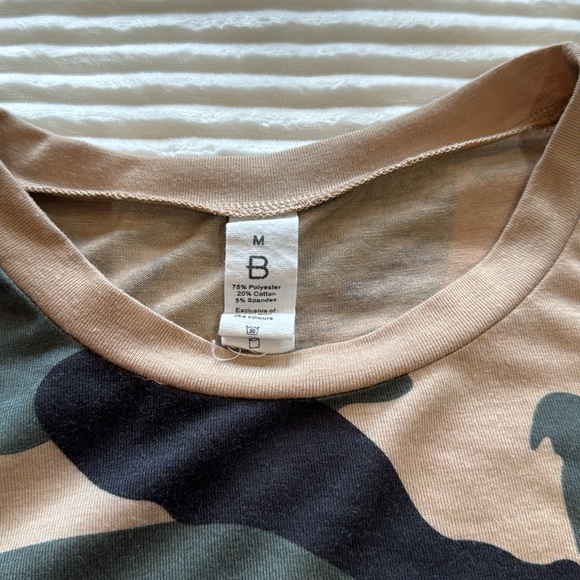 B Brand Khaki Black Green Camo Fatigue Short Sleeve Crewneck T-Shirt Medium - Picture 6 of 8